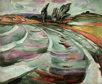 Artworks in 150 Subjects Painting - the wave 1921 Edvard Munch Expressionism